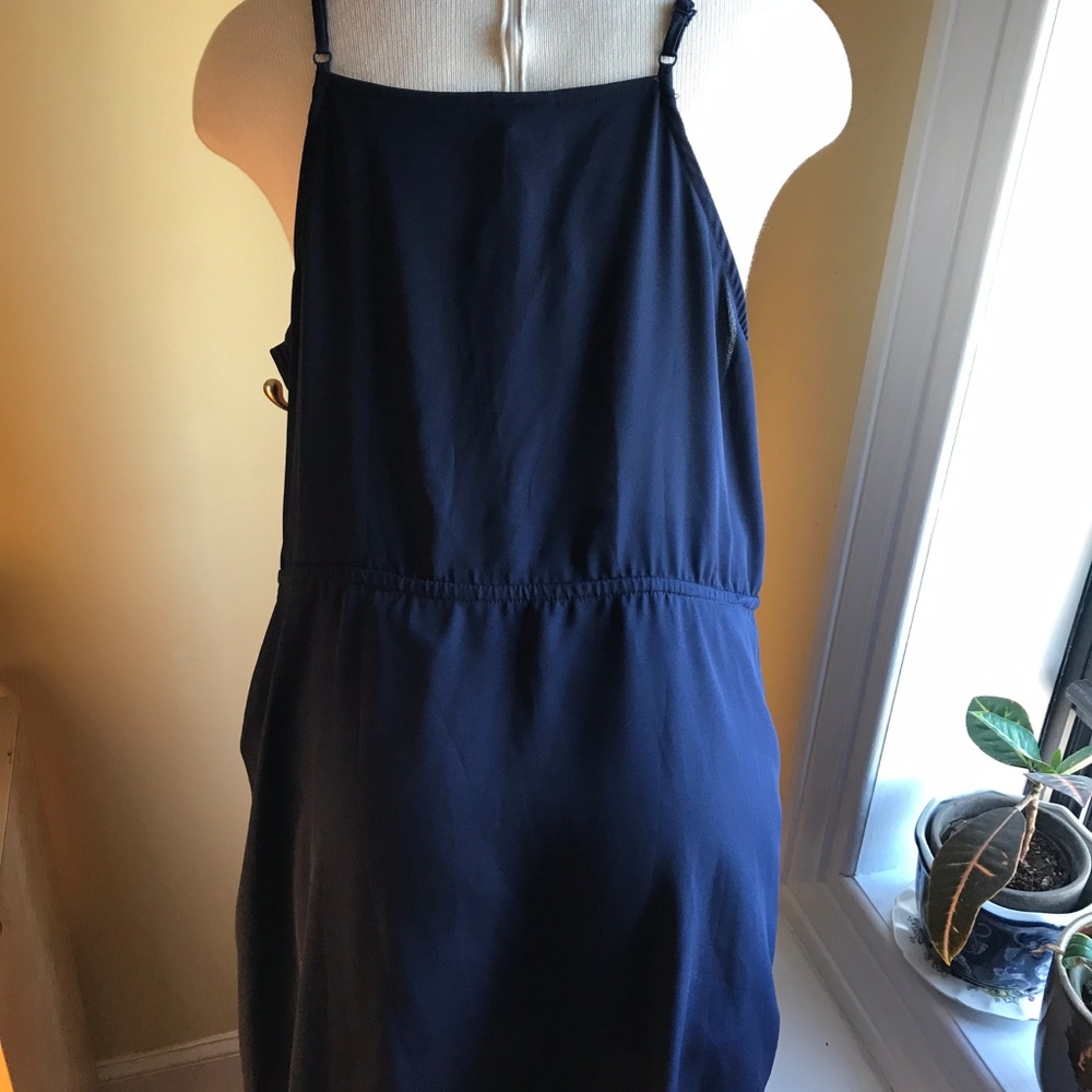 ⚡️SOLD ⚡️  Paper Crane Anthropologie Navy Dress Sz M - Picture 2 of 7